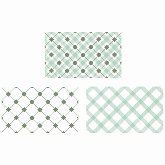 Sizzix • clear stamp set tartan by 49 and market 2pcs