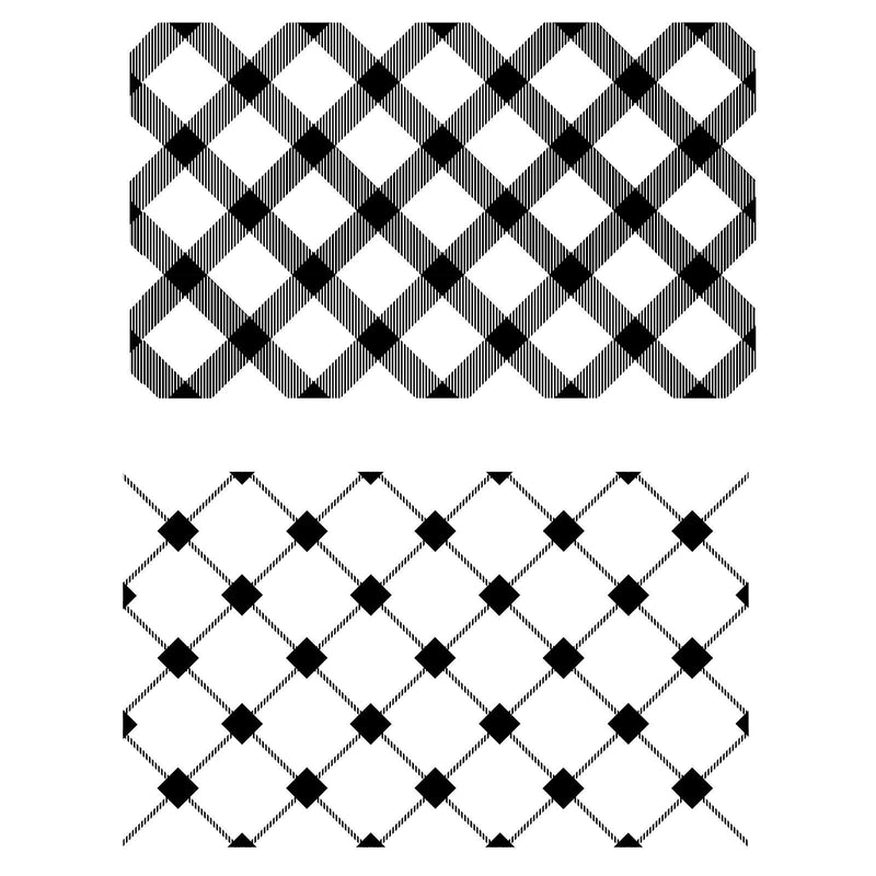 Afbeelding laden in galerijviewer, Sizzix • clear stamp set tartan by 49 and market 2pcs
