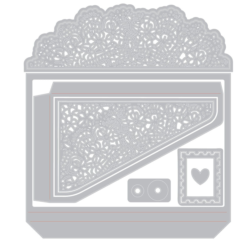 Afbeelding laden in galerijviewer, Sizzix • thinlits die set laced folio by 49 and market 10pcs
