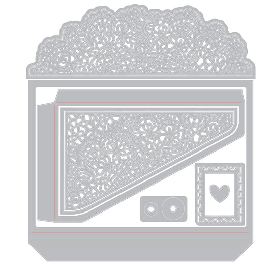 Sizzix • thinlits die set laced folio by 49 and market 10pcs
