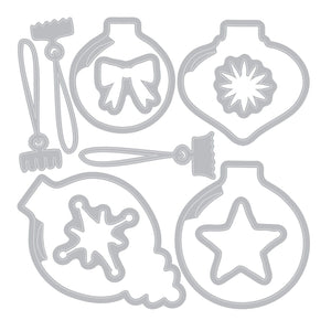 Sizzix • clear stamp set with framelits baubles by 49 and market 30pcs