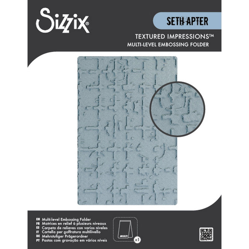 Afbeelding laden in galerijviewer, Sizzix • multi-level embossing folder grid graph by seth apter
