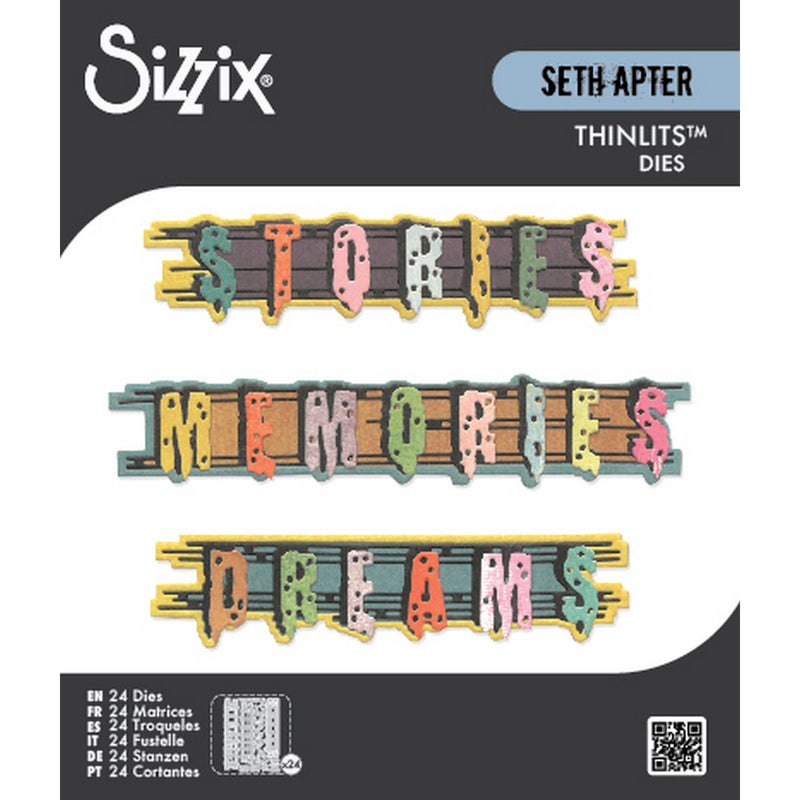 Afbeelding laden in galerijviewer, Sizzix • thinlits die set 24pcs word wafers #2 by seth apter
