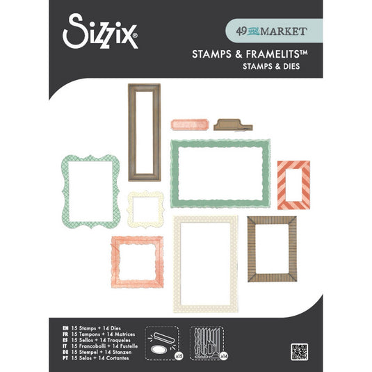 Sizzix • clear stamps set 15pcs 14pcs framelits build-a-frame by 49 market