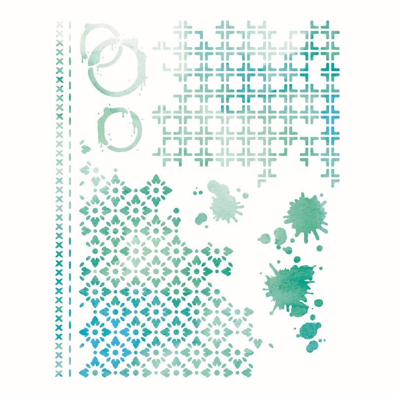 Afbeelding laden in galerijviewer, Sizzix • a4 stencil 1pcs artful layers by 49 market
