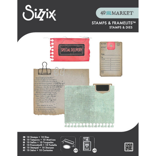 Sizzix • clear stamps set 10pcs 10pcs framelits creative combos by 49 market