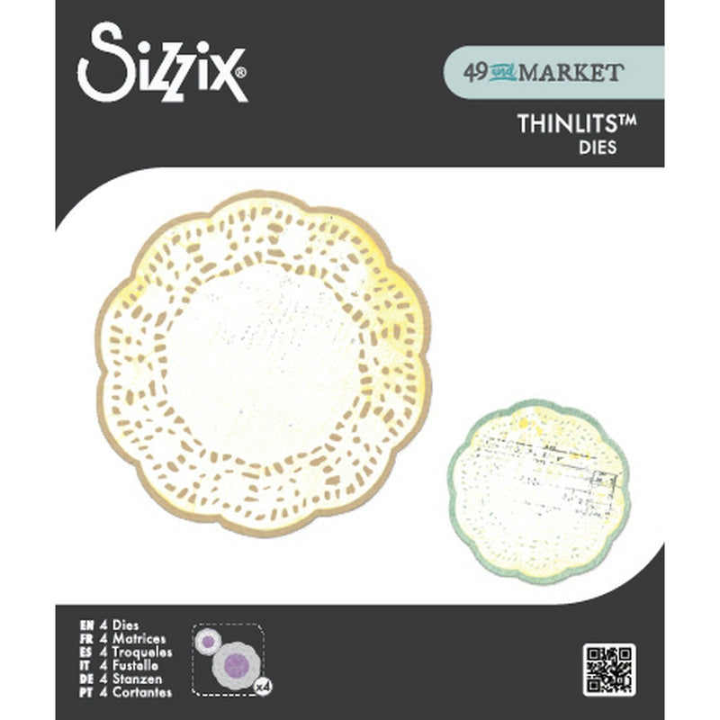Afbeelding laden in galerijviewer, Sizzix • thinlits die set 4pcs doily duo by 49 market
