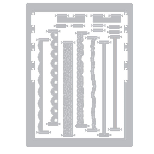 Sizzix • thinlits die set 16pcs snap and swap journal set by 49 and market