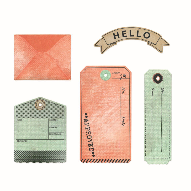 Afbeelding laden in galerijviewer, Sizzix • clear stamps set 6pcs 17pcs framelits tag it by 49 market
