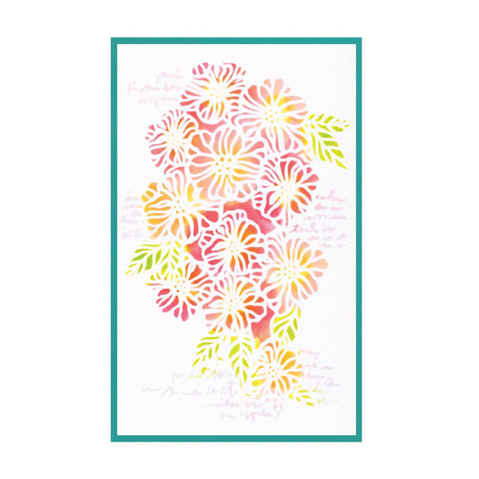 Sizzix • a5 stencil 4pcs buildables botanicals 1 by vicki boutin