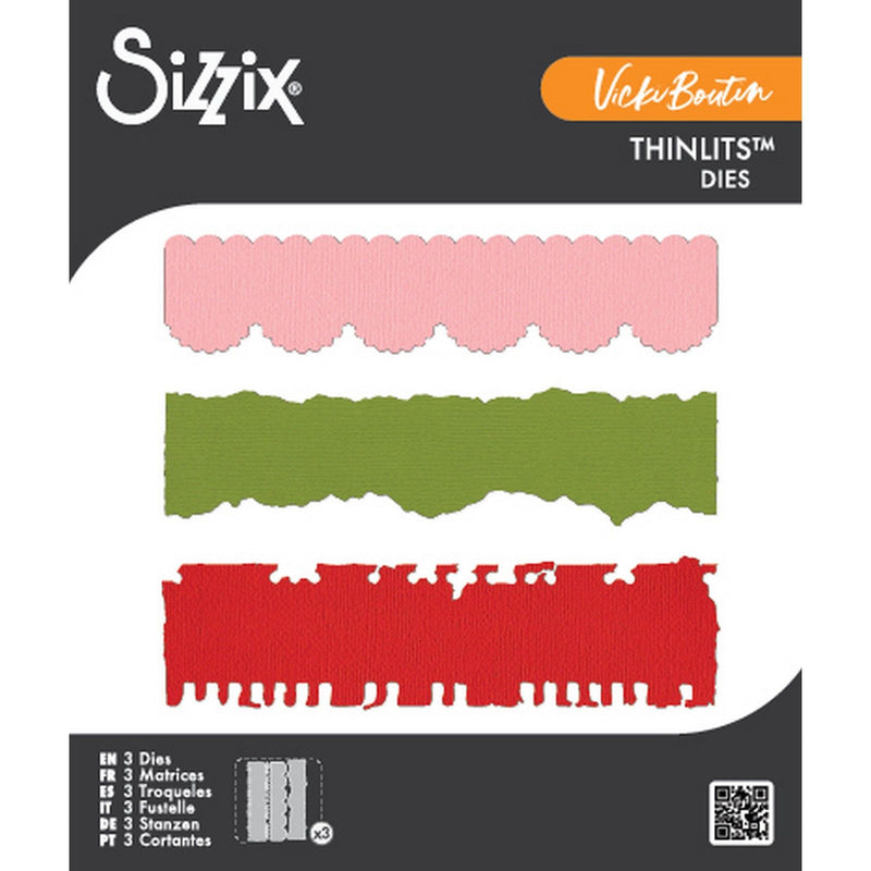 Afbeelding laden in galerijviewer, Sizzix • thinlits 3pcs die set double edgers by vicki boutin
