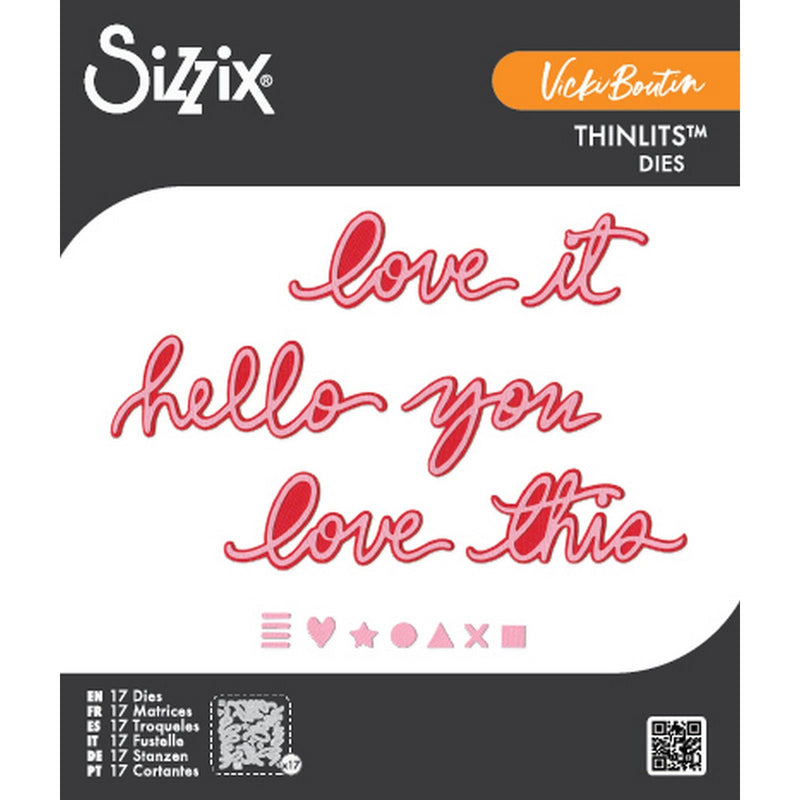 Afbeelding laden in galerijviewer, Sizzix • thinlits 17pcs die set vicki script 1 by vicki boutin
