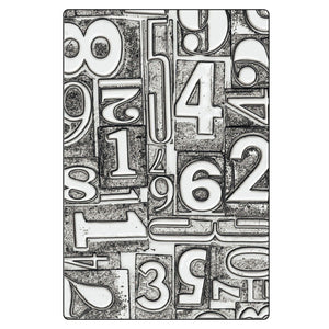 Sizzix • 3d texture fades embossing folder numbered large a5 by tim holtz