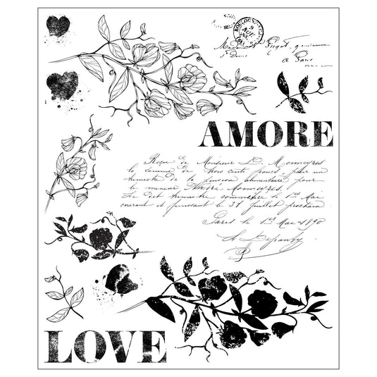 Sizzix • clear stamp set 13pcs love letters by willow wolfe