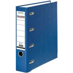 Dubbele ordner falken a5 70 mm karton, pp (polypropeen) blauw 4-rings 1 stuk
