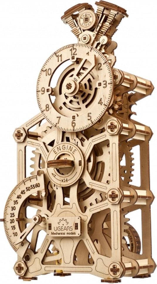 Ugears houten 3d model - tafelklok motor