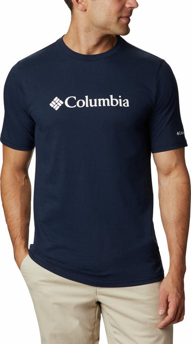 Columbia csc basic logo short sleeve - collegiate navy - heren - maat m