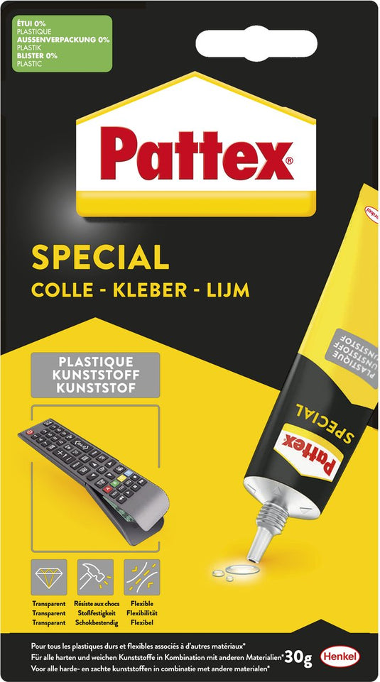 Pattex special plastic 30g | veelzijdig voor diverse materialen | professionele resultaten, vlekkeloze afwerking | betrouwbare speciaallijm voor meesterlijke projecten.