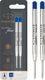 Parker balpenvullingen | medium punt | blauwe quinkflow inkt | 2 stuks