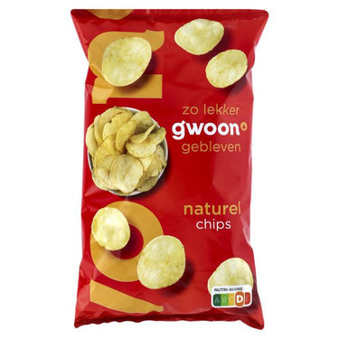 G'woon chips naturel (16x 250 gr)