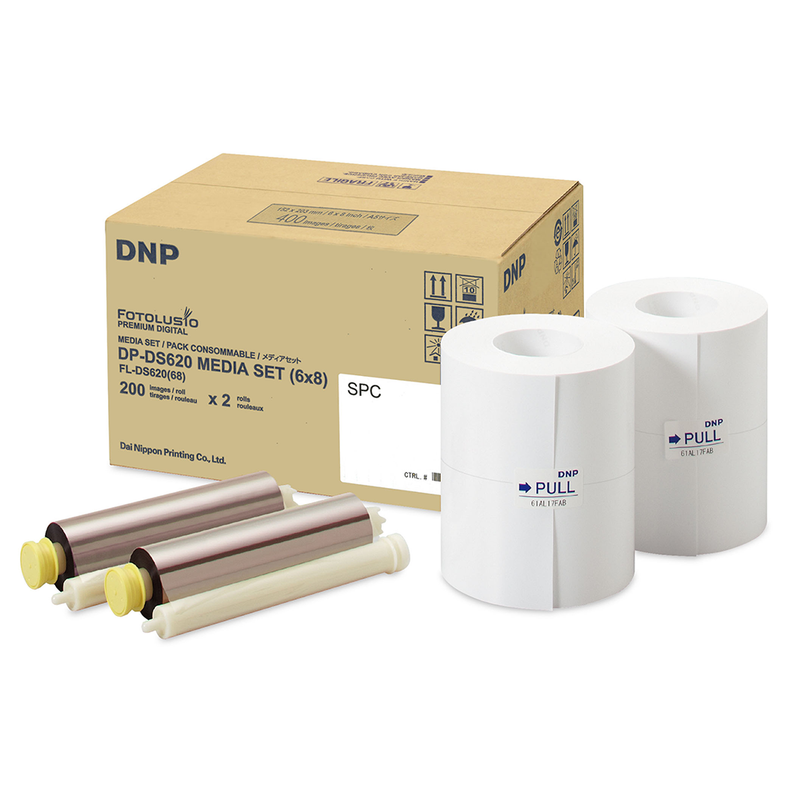 Afbeelding laden in galerijviewer, Dnp papier 2 rol à 200 st. 15x20 geperforeerd op 7,5x20 voor ds620
