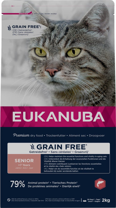 Eukanuba kattenvoer droog senior graanvrij zalm - 2 kg
