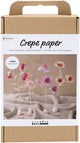 Creativ company hobbyset crepepapier bloem pastelkleuren
