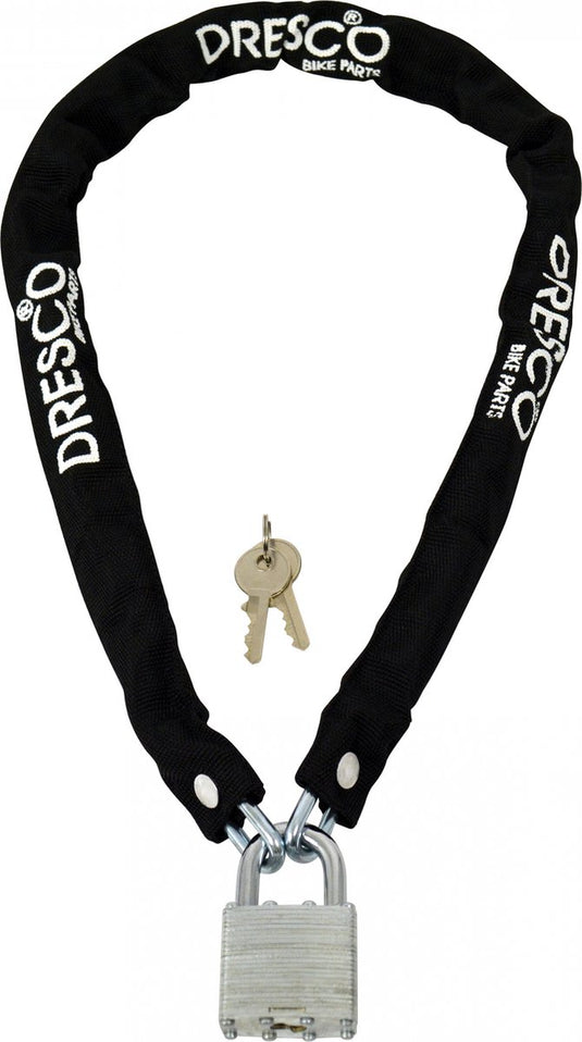 Dresco kettingslot 90cm - rond 5mm - zwart