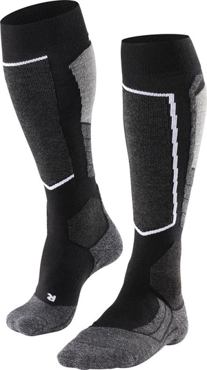 Falke sk2 warm dik wol functioneel materiaal skisokken dames zwart - maat 35-36