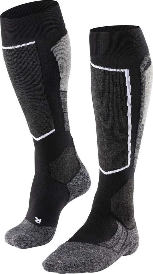 Falke sk2 warm dik wol functioneel materiaal skisokken dames zwart - maat 35-36