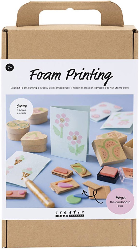 Creativ company hobbyset foam druk versierde dozen en kaarten
