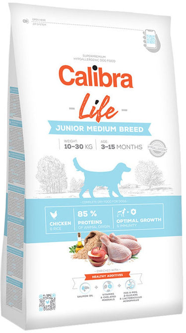 Calibra dog life junior medium breed - kip - 12 kg