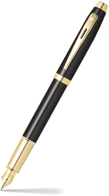 Sheaffer vulpen - 100 e9322 - m - glossy black gold tone - sf-e0932253