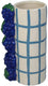 Hd collection vase grape stoneware blue 11x8x18.5cm