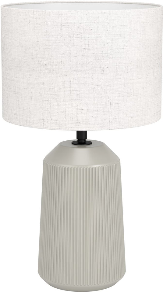 Eglo capalbio tafellamp - e27 - 41 cm - zandkleur wit - keramiek