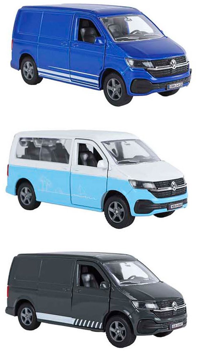 Afbeelding laden in galerijviewer, Kids globe vw transporter die cast pb 3ass 13,5cm
