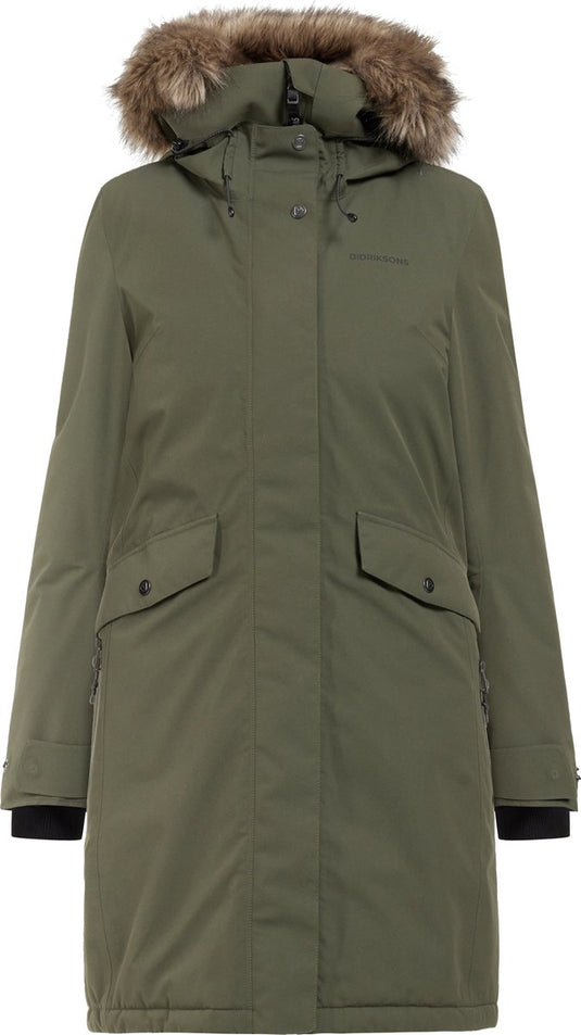 Didriksons erika wns parka 3 dames outdoorjas - deep green