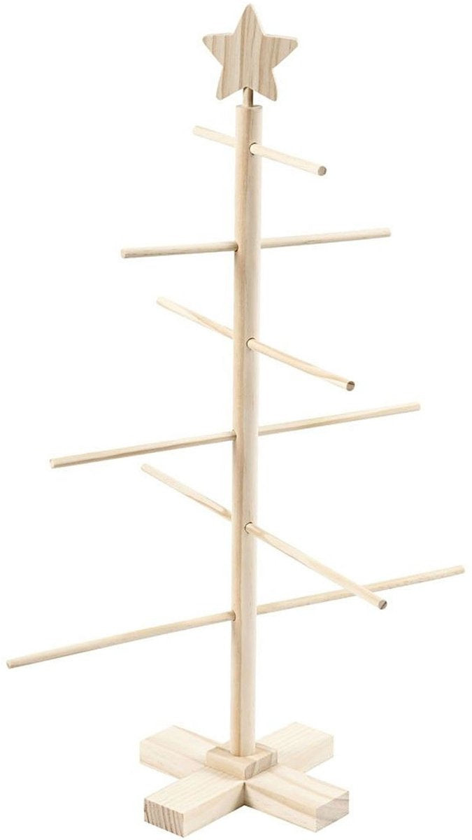 Afbeelding laden in galerijviewer, Creativ company houten kinder kerstboom, 60cm

