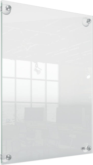 Nobo premium plus verplaatsbare a3 poster frame voor aan de muur - met zuignapmontage - transparant acryl