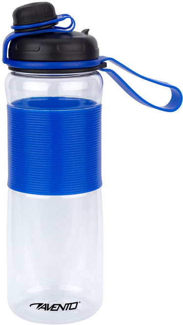 Avento drinkfles twisted - 0.6 liter - kobalt zwart transparant - 0,60 l