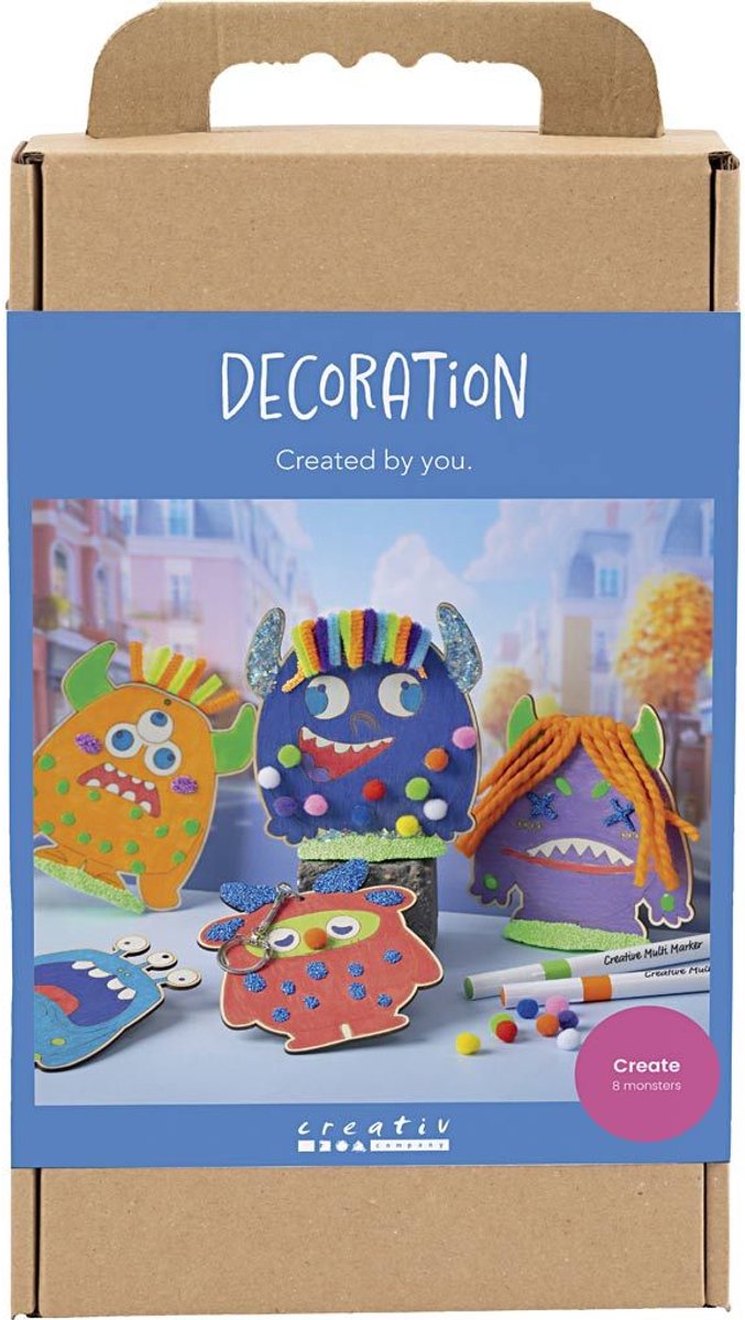 Afbeelding laden in galerijviewer, Creativ company hobbyset decoratie - 8 monsters
