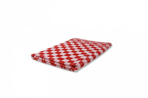 Wecoline weco keukendoek geblokt 60×60 cm rood wit (6 stuks)