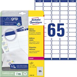 Adresetiketten avery quickpeel 38 x 76 mm wit