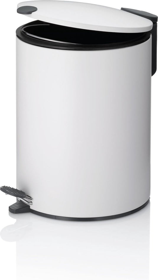 Kela pedaal afvalemmer, 5 l, wit - | mats