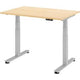 Bach zit-sta bureau hammerer 120x80x127cm zilver ahorn