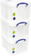 Really useful opbergbox 35 liter pak 3 dozen 480x390x310mm transpara..