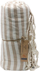 Ancient wisdom - handdoek - katoenen pario handdoek 100x180 cm warm zand - badhanddoek - strandhanddoek - douchehanddoek - scrubhanddoek - zachte doek