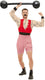 Smiffys - deluxe strongman kostuum - l - rood wit