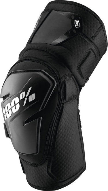 100% mtb kniebeschermer fortis - zwart - s m