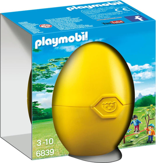 Playmobil ei met 2 kinderen met slackline